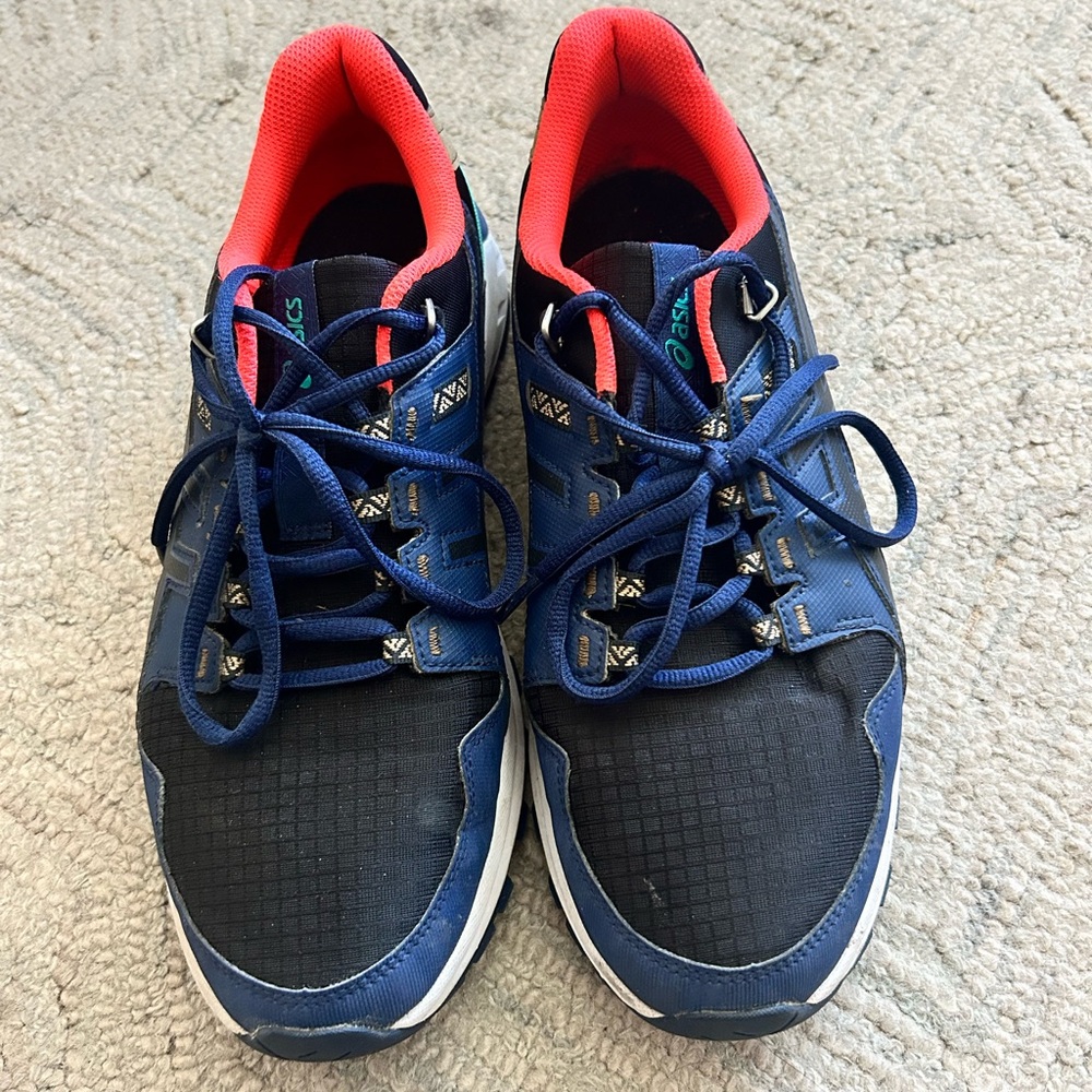 ASICS Men's Navy and Black Athletic Shoes